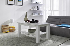 Coffee table with shelf T23 102x62 white gloss