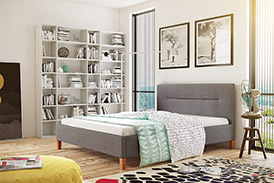 Upholstered bed KAROLINA 180x200