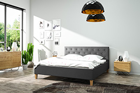 Upholstered bed SZYMON 180x200